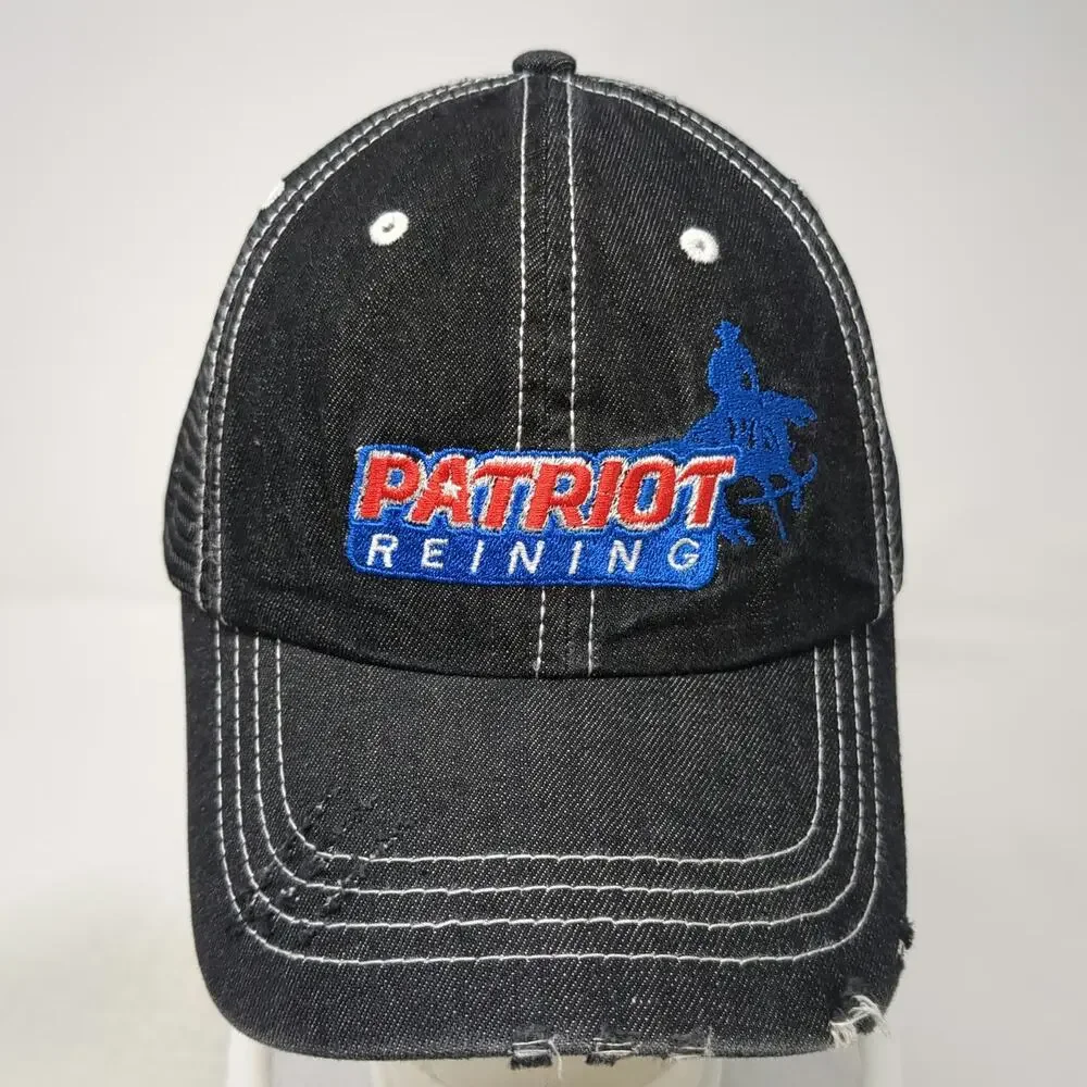 Heritage Global Baseball Cap Black One Size Patriot Reining Horse Mesh Back Hat